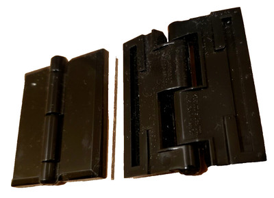 (QTY:8) USA FTM HINGES BLACK ACRYL- HINGE 2'' 