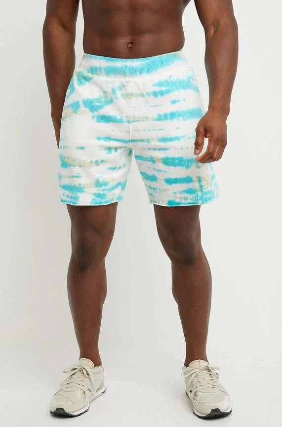 Champion Men's Wave-Dye Lightweight Fleece Cut Off Sweat Shorts 7