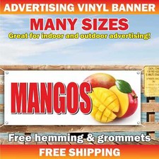 MANGOS Advertising Banner Vinyl Mesh Sign drink cold ice soda fruit farm