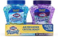 Clorox Fraganzia Air Freshener Crystal Beads Double Pack, Fresh Ocean Breeze, La