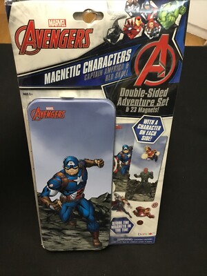 Marvel Avengers Magnetic Double-Sided Magnets Adventure Set Captain America