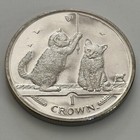 2001 Isle of Man Somali Kitten Cat 1 Crown Coin CuNi Bu Condition Free Shipping
