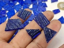 Blue Stained Glass Offcuts, 200 Pieces, 3mm thickness, Art And Craft, DIY.