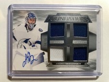 21-22 The Cup Hockey Foundations Quad Jersey Auto F-AV Andrei Vasilevskiy #/15