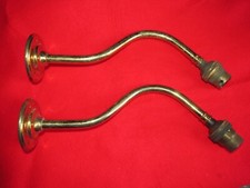 Vintage Brass wall , shade brackets . ( T464 )