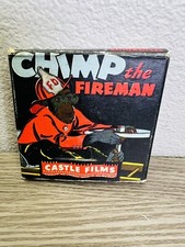 Vintage Castle Films Chimp The Fireman Cartoon Headline Edition Movie 16mm Reel