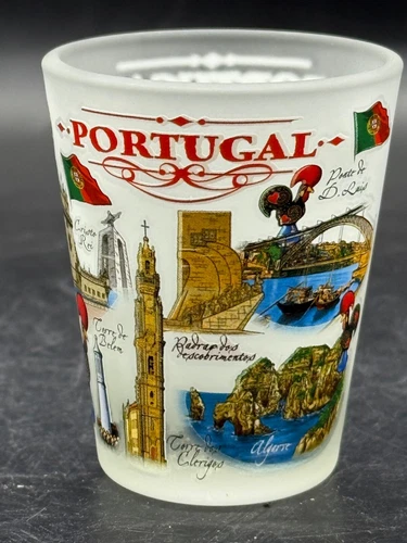 Portugal  Collectible frosted shot glass