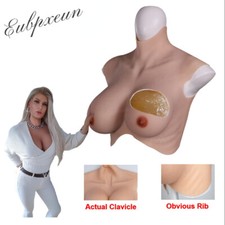 Silicone Crossdresser Breast Forms Breastplates Drag Queen Fake Boobs B-G cup