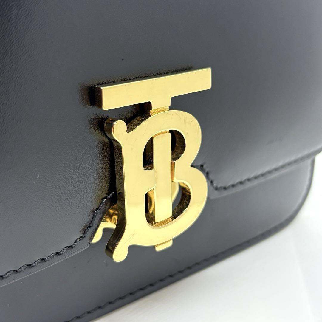 正規品 Burberry トーマスバーバリー TBロゴ レザー ボディバッグ 黒 Burberry Thomas Burberry TB Logo Leather Body Bag Black