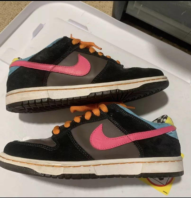 Concreet Makkelijk te lezen Dicteren Nike SB Dunk Low Pro 720 size 5.5 2008 charcoal black/pink/orange Vintage  Rare | eBay