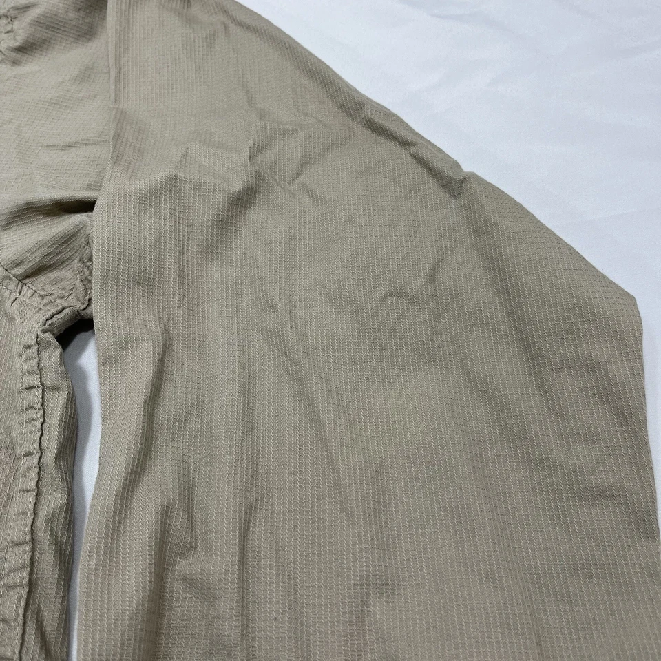 Camisa Harley Davidson beige para hombre grande alta manga larga 100 % algodón con botones Foto 2 de 4