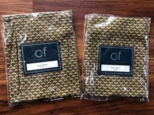 Lot Of 2 C & F Cotton 26x26” Euro PILLOW SHAM Green Brown MCM Style 67843