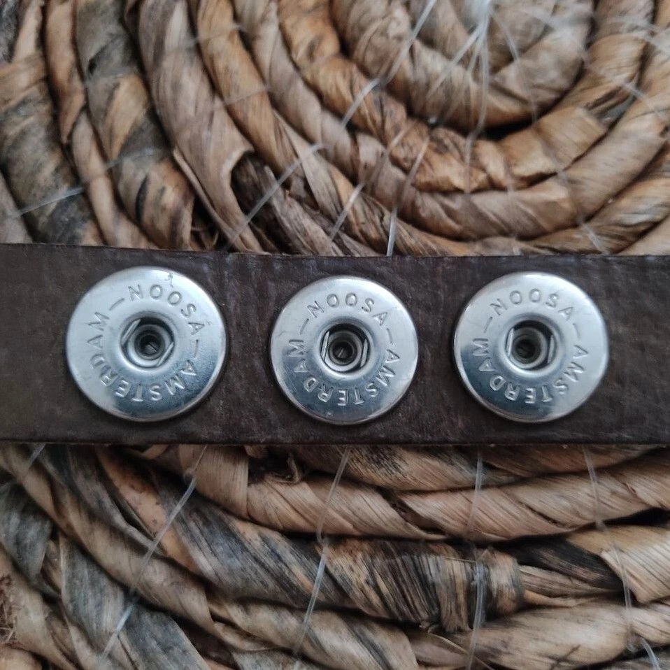 Noosa Amsterdam Armband ohne Chunks braun S Lederarmband Biker Leder Lederband - Bild 4 von 4