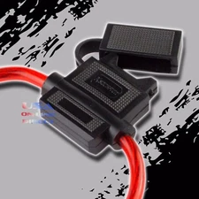 5 Pack 10 Gauge ATC In-Line Blade Fuse Holder 100% OFC Copper Wire with cover 
