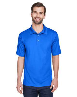 UltraClub Mens 100% Polyester Mesh Cool & Dry Mesh Pique Polo 8210 S-6XL