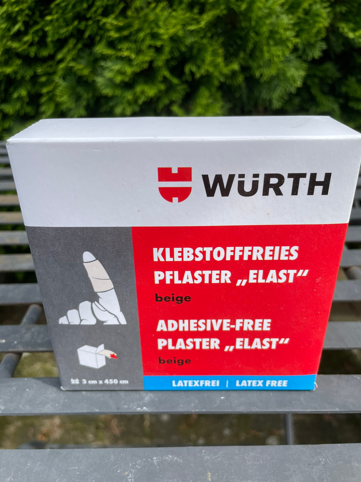 Würth klebstofffreies Pflaster "Elast" – Beige, Latexfrei, 3cm x 450cm