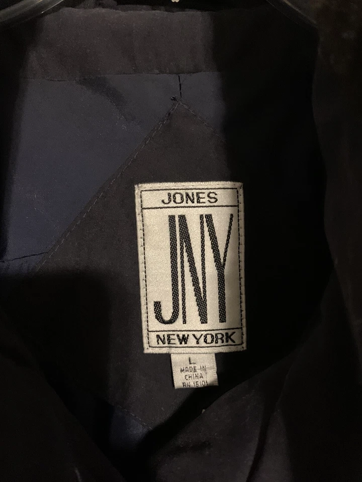 Abrigo De Colección Jones New York Mujer Grande XL Azul Puffer Largo Retro Años 80 De Gran Tamaño Foto 3 de 4