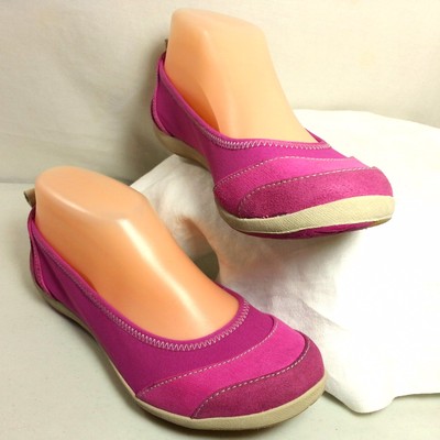 clarks pink flats