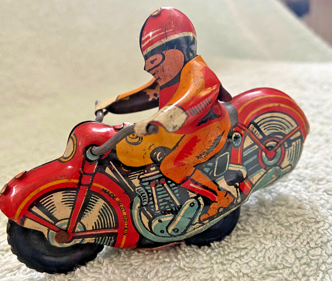 MOTO MÉCANIQUE POLICE Patrol Motorcycle 18Cm Etat Neuf