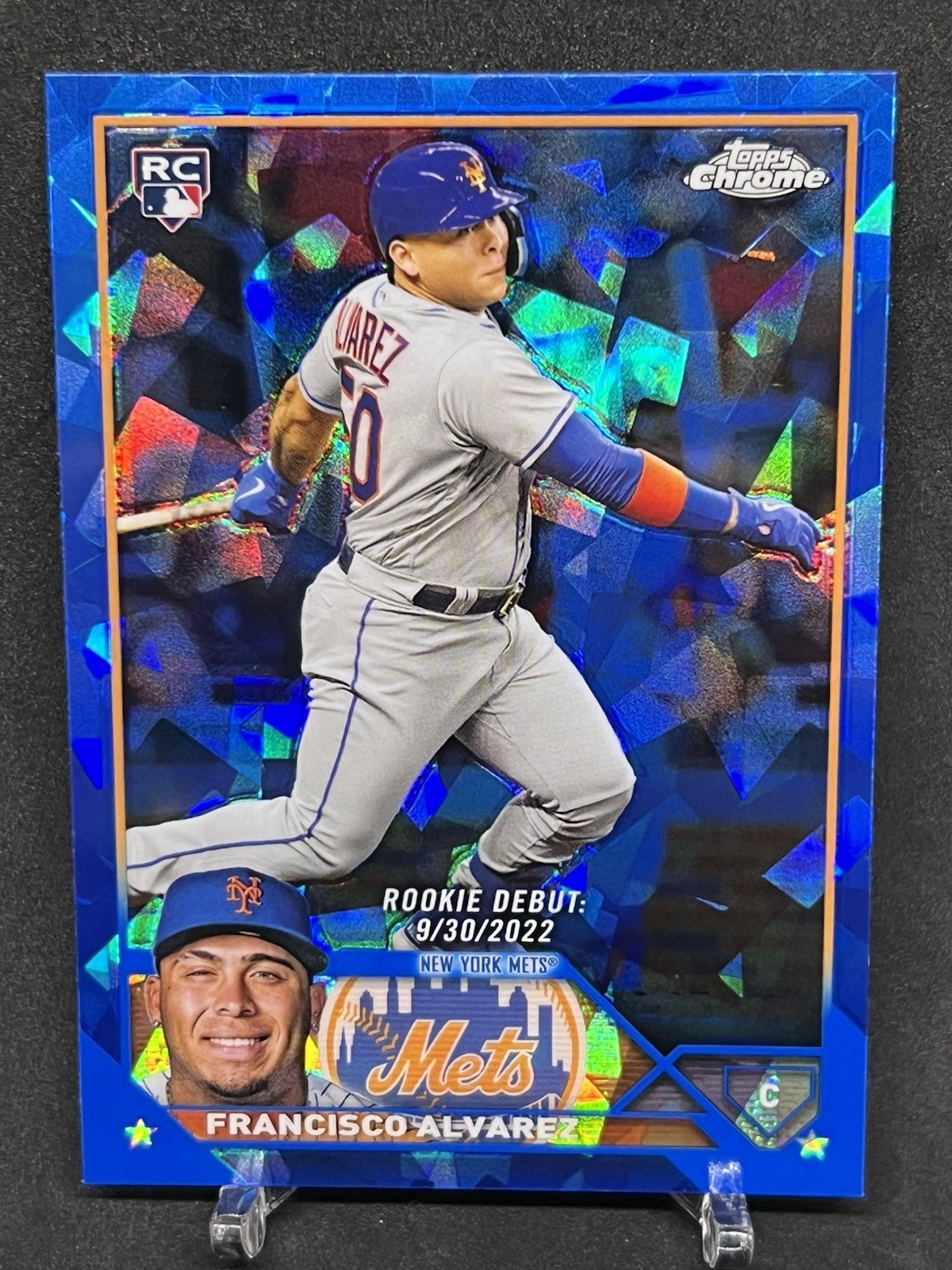 2023 Topps Chrome Update Francisco Alvarez Sapphire RC New York Mets