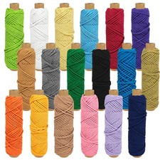 18 PCS Colorful Macrame Cord 3mm x 590 Yards Colored Cotton String DIY