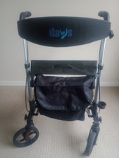 DAYS DELUXE LIGHTWEIGHT ROLLATOR WITH BACKREST AND BAG