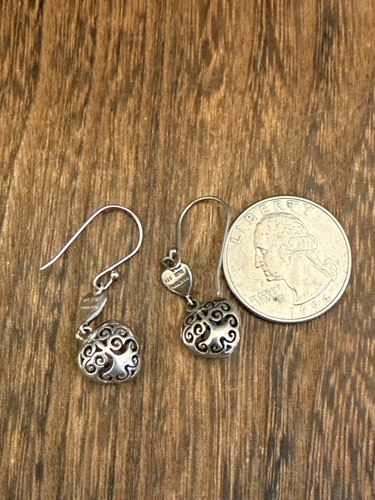 Lab-Created Ruby Heart Earrings Sterling Silver - image 6