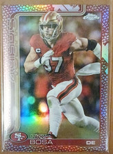 Topps Chrome 2025 #264 Nick Bosa San Francisco 49ers NFL Leather Refractor