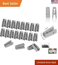 Compact 20 Count Plastic Finger Clips for Hangers - Durable & Space-Saving