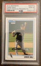 2010 Bowman Draft Picks & Prospects - Draft Picks Chris Sale #BDPP92 (RC) PSA 10