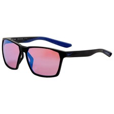 New Nike IQ7244-011 Matte Black MAVERICK TEAM Sunglasses with Blue Mirror Lenses