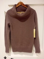Womens Fenn Wright Manson Brown Angora Mix Cowl Neck Jumper M
