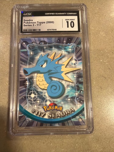 PSA 10 2000 Pokemon Game Topps Chrome Seadra Sparkle T.V Rare Insert Gem Mint
