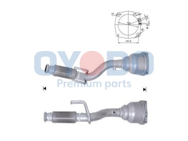 Katalysator Oyodo 20N0090-OYO FüR Fiat Scudo Bus Multijet Peugeot 807 Expert HDI-image