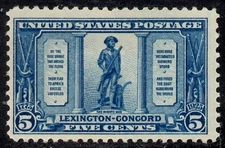 U S SCOTT 619 LEXINGTON CONCORD MINUTE MAN MNH