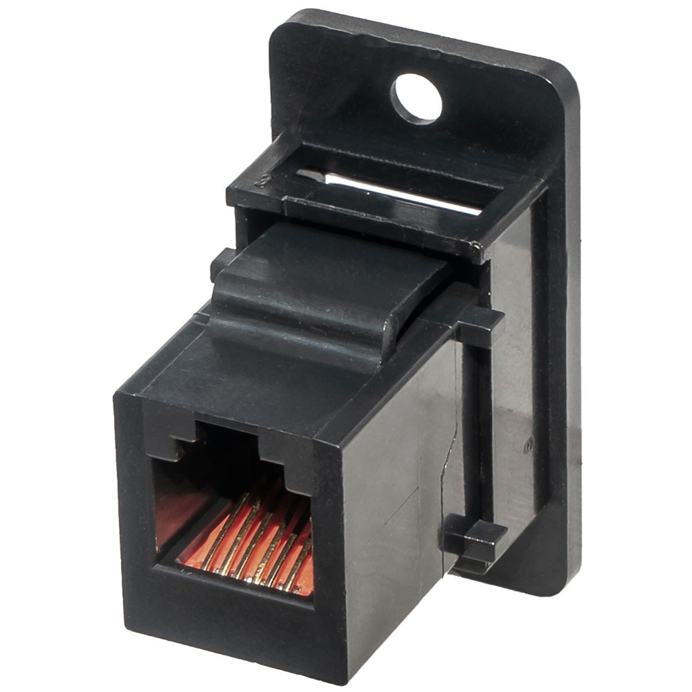TUK Ltd RJ12 6p6c Low Profile Panel Mount Coupler
