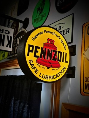 Pennzoil 2-seitiges LED Leuchtkastenschild - doppelseitiges Garagendekor
