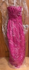David's Bridal Womens Dress 4 Begonia Pink Strapless Lace Satin Ball Gown NWT