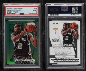2014-15 Panini Prizm Green Prizm Kawhi Leonard #46 PSA 9 MINT