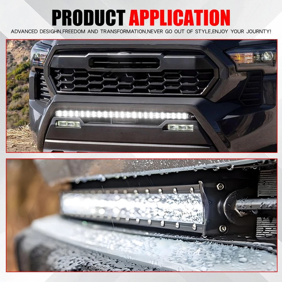 Скрытый кронштейн для крепления решетки бампера на светодиодную лампу 32 дюйма для Toyota Tacoma 2016-2022 годов выпуска - Изображение 4 из 4