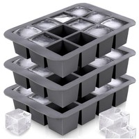 EiswüRfelform Silikon 19,5X14X4 Cm 3Er Set Eiskugelform EiswüRfel FüR GeträNke