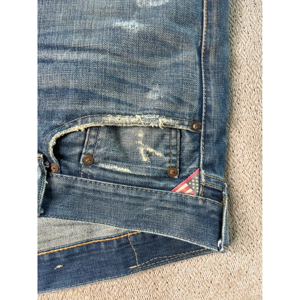 Shorts jeans jeans desgastado Ralph Lauren tamanho 36 - Imagem 4 de 4