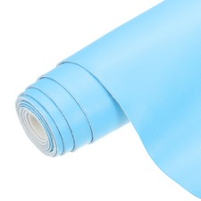 PU Faux Leather Fabric 0.4 Yards Synthetic Leather Material, Light Blue