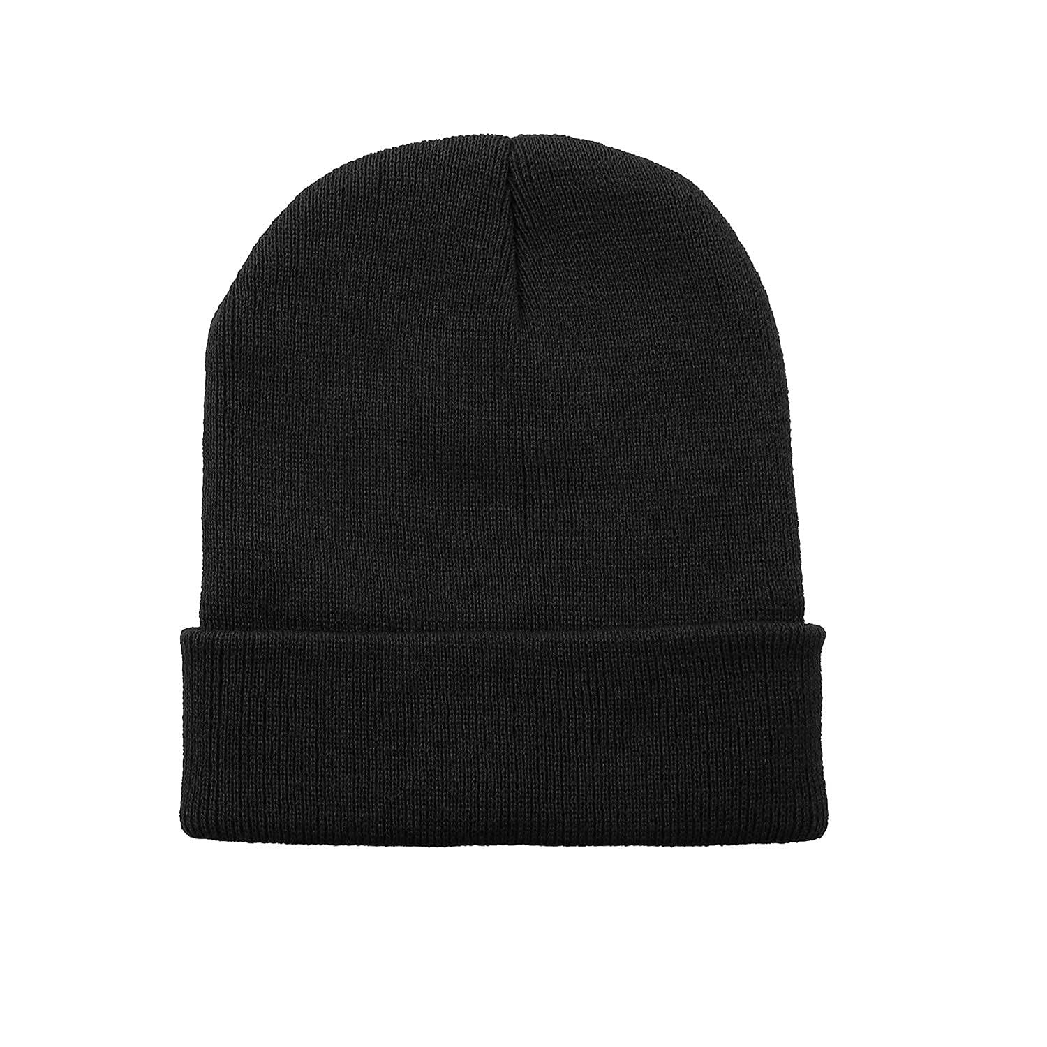Unisex Soft Slouchy Cuffed Beanie Winter Knit Hats for Men and Women-image