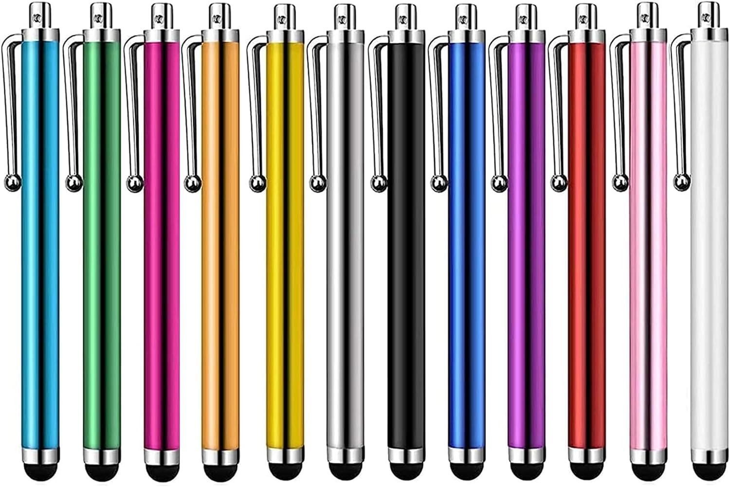 12 Pack Universal Stylus Pens for Touchscreens - Precise Capacitive Touch Screen Styluses-image