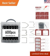 Professional Hot Welding Staples: 6000 pcs in 6 Types for Easy Repair & Decor