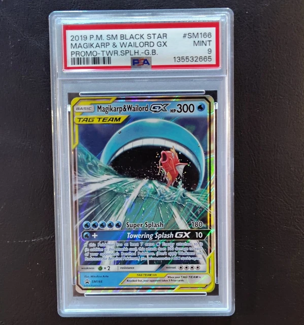 The Pokémon Company Magikarp & Wailord GX SM166 SM Promo Holo TAG TEAM Eng