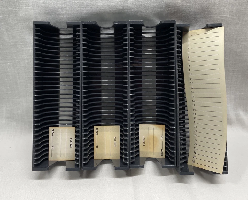 (4) Vintage Bell & Howell Micro-Fit 35mm Slide Trays Storage - Image 4 of 4