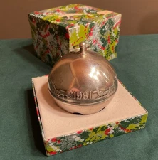 1981 Wallace Annual Silver Plate Jingle Sleigh Bell Christmas Ornament W/Box