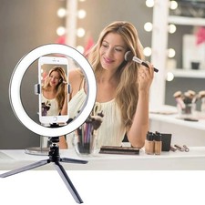 10" LED Ring Light with Stand for YouTube Makeup Video Live Phone Selfies UK